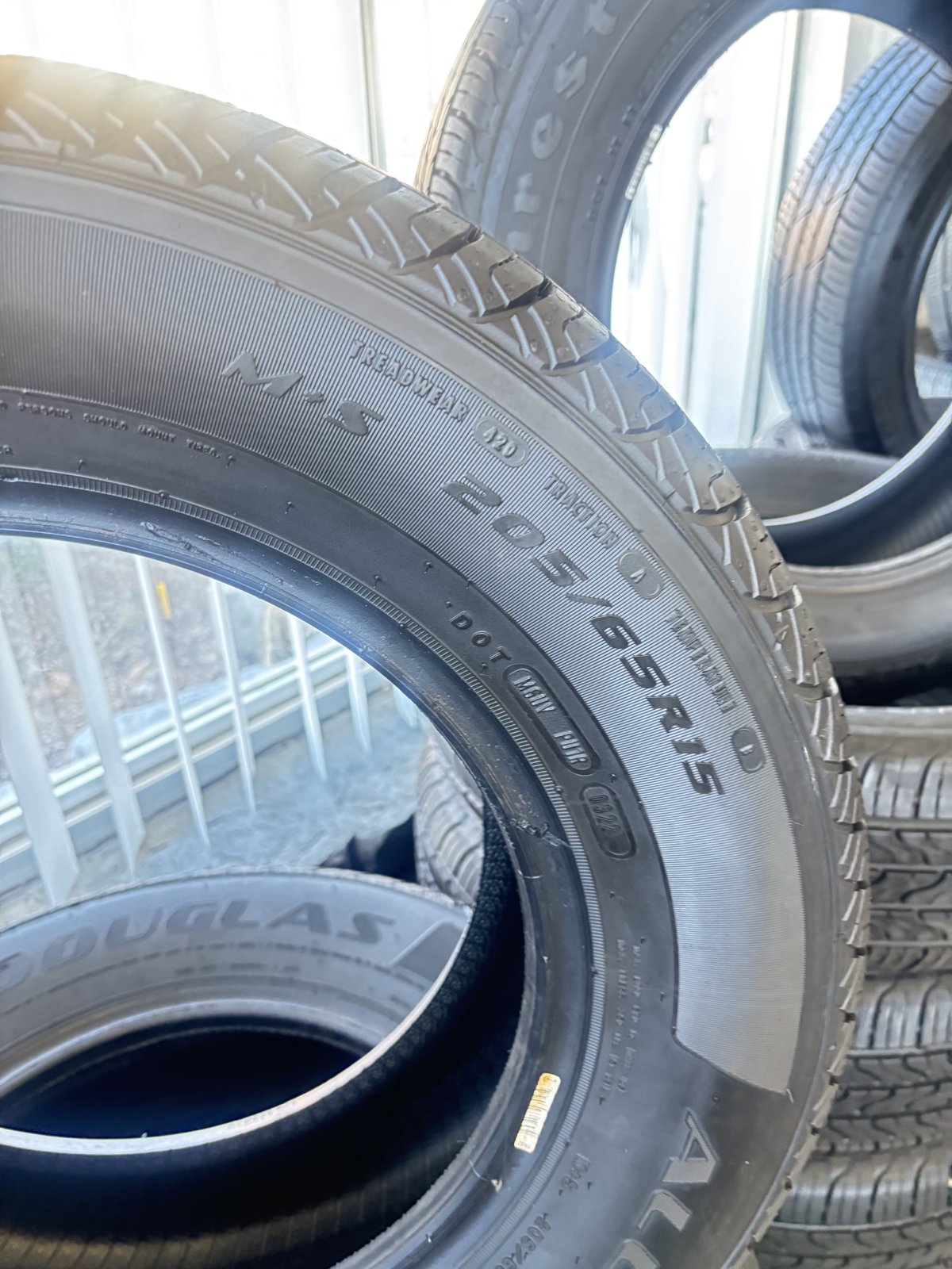 Tire tread close-up