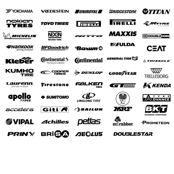 Tire brands we carry: Yokohama, Michelin, Bridgestone, Goodyear, Cooper, Toyo, Pirelli, BFGoodrich, Continental, Falken, Hankook, Kumho, and more